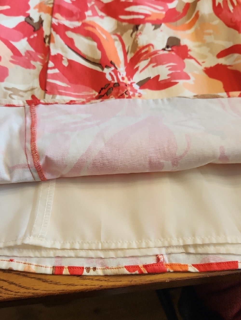 Coldwater Creek Red and Cream Floral Midi Dress - Picture 10 of 13
